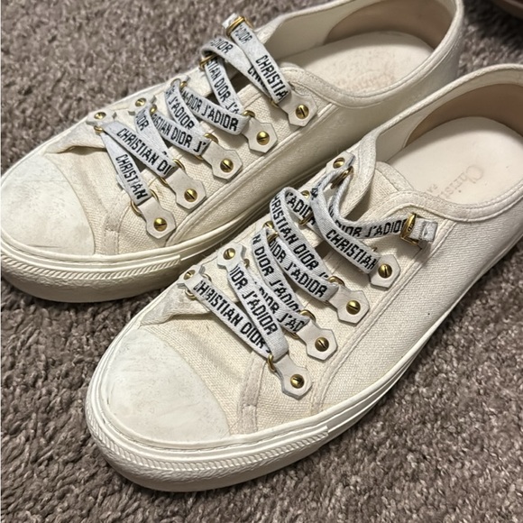 Dior Cream Casual Sneakers - Picture 1 of 5